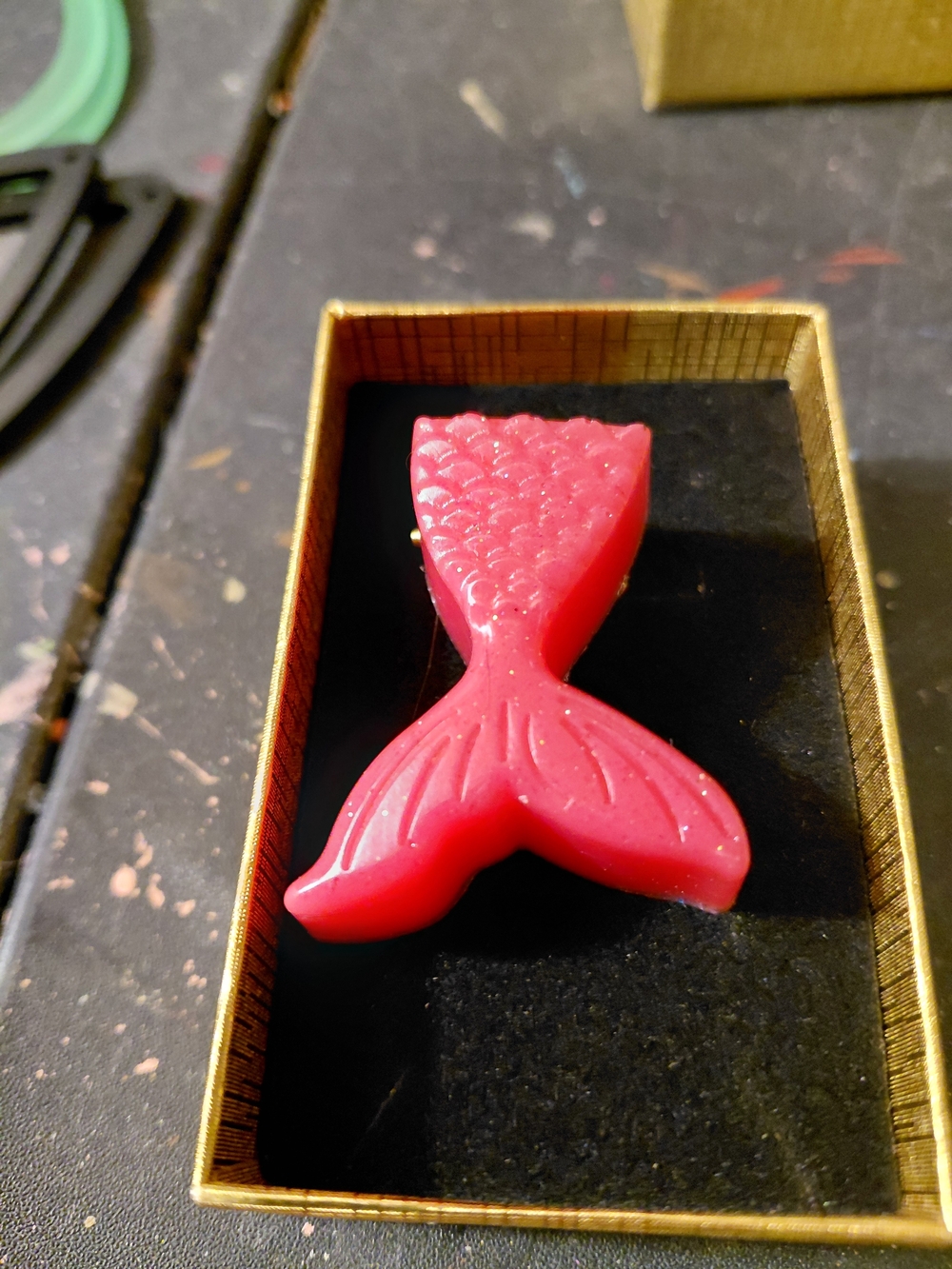 Bright Pink Mermaid Tail Aquarium Accent - Fish Tank Decoration